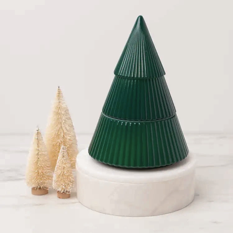 Green Glass Christmas Tree