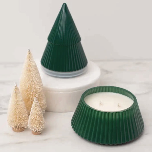 Green Glass Christmas Tree